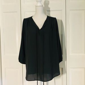 Pleione Charcoal Boho Peasant Blouse